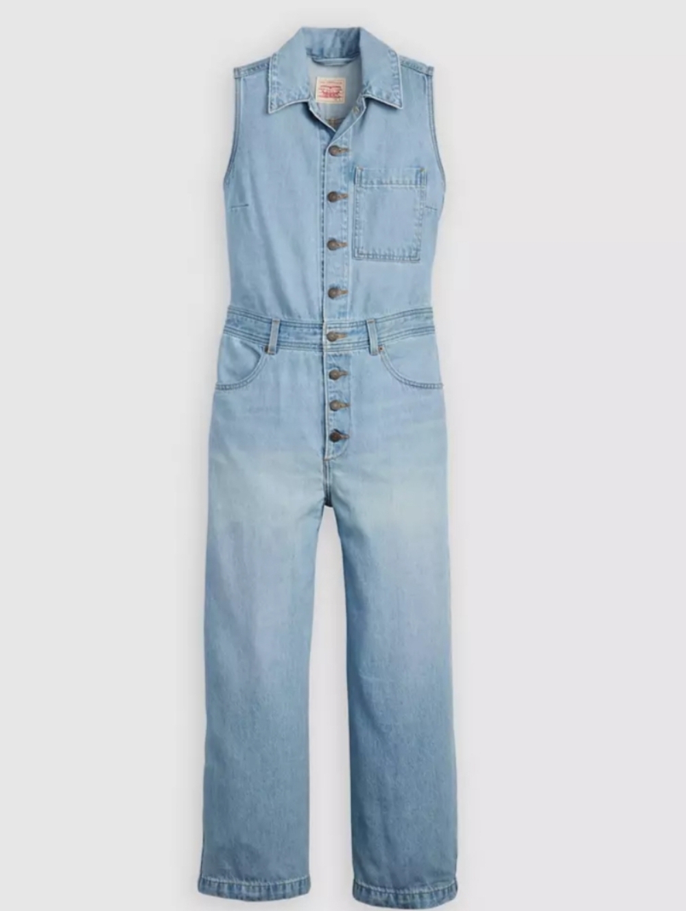 Levi's Light Blue Sleeveless Denim Jumpsuit Overalls - Picture 5 of 6